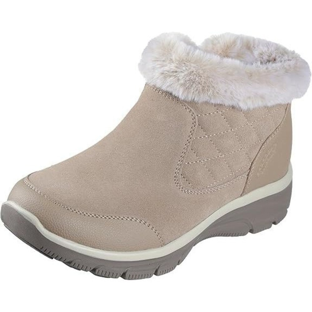 SKECHERS Easy Going Small Towns Hands Free Slip-in Boots Sz 8 Dk Natural NIB